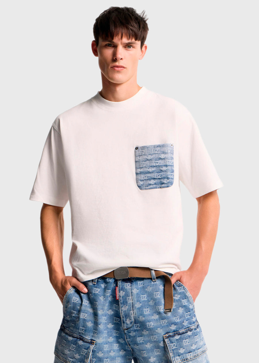 DSQUARED2 Playera de Cuello Redondo DSQ-74GD1554