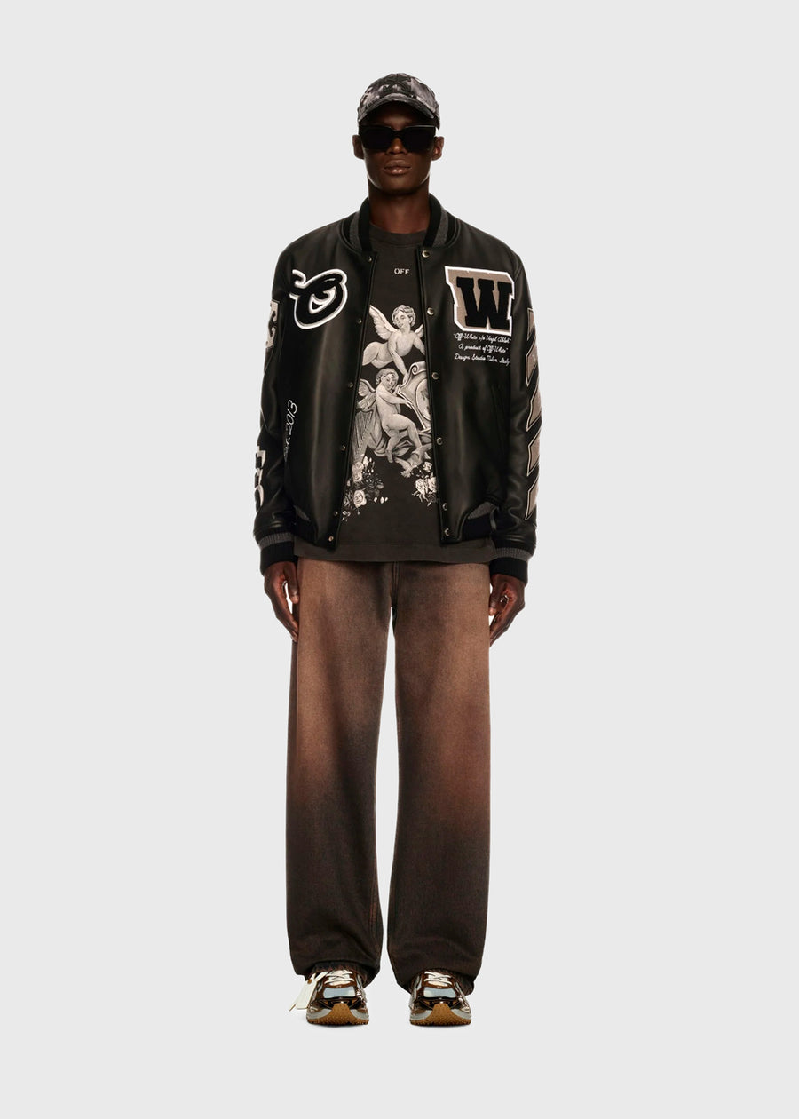 Off-White Chamarra de piel FFW-OMJA122C