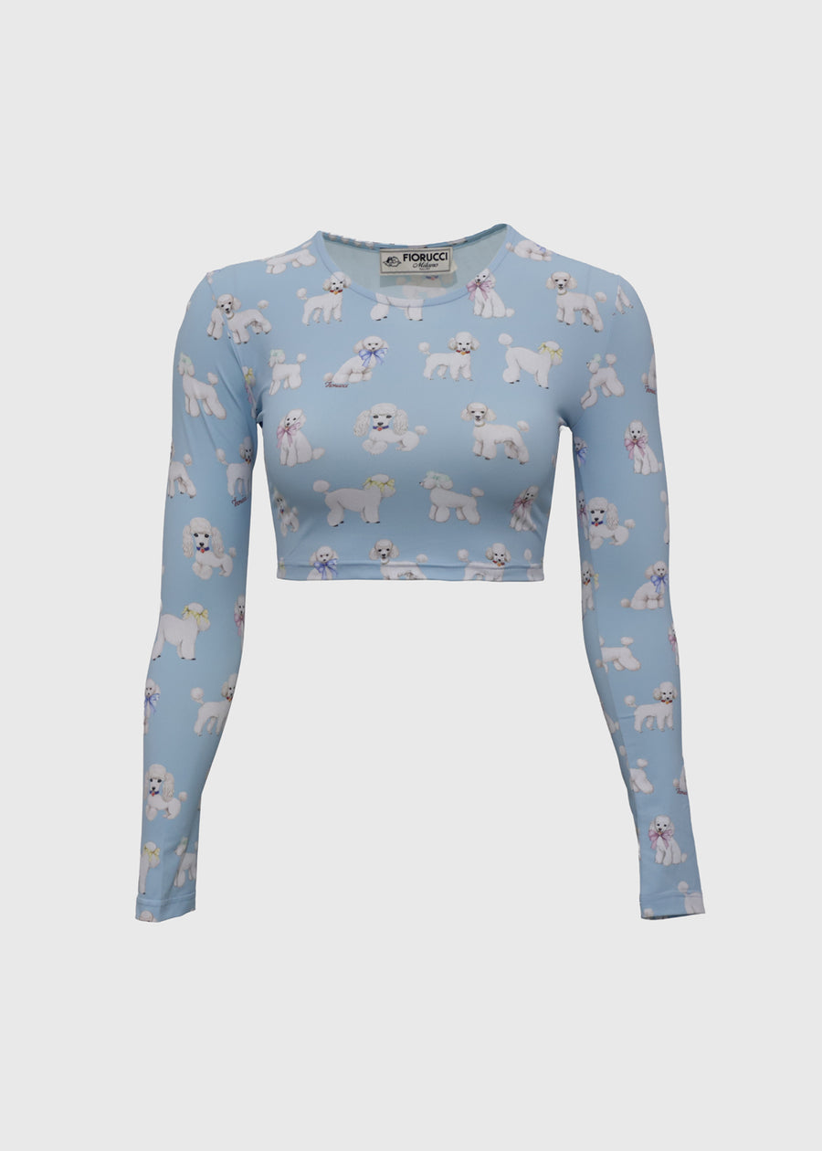 FIORUCCI Top de tull estampado FRC-W26SSTLO