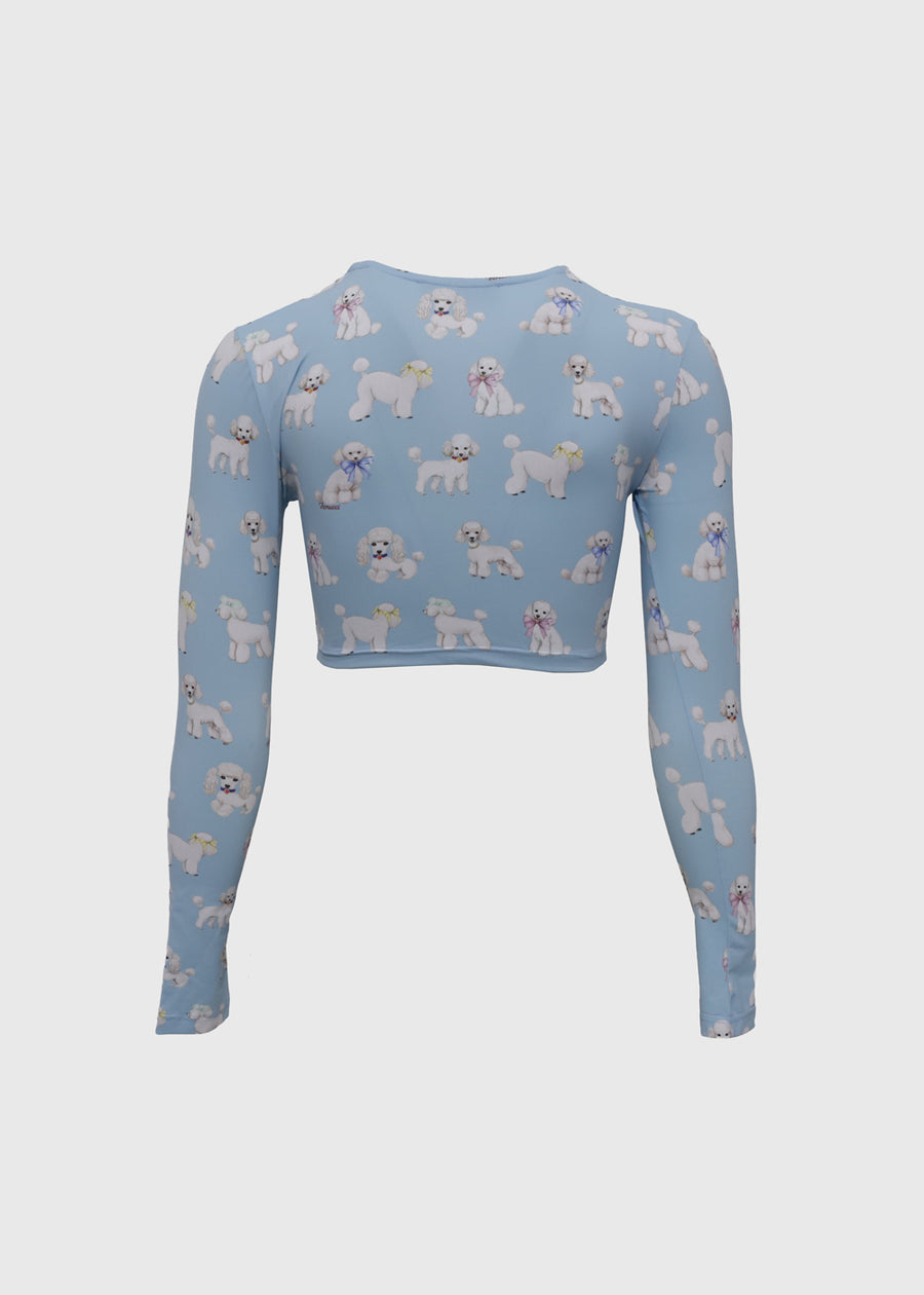 FIORUCCI Top de tull estampado FRC-W26SSTLO