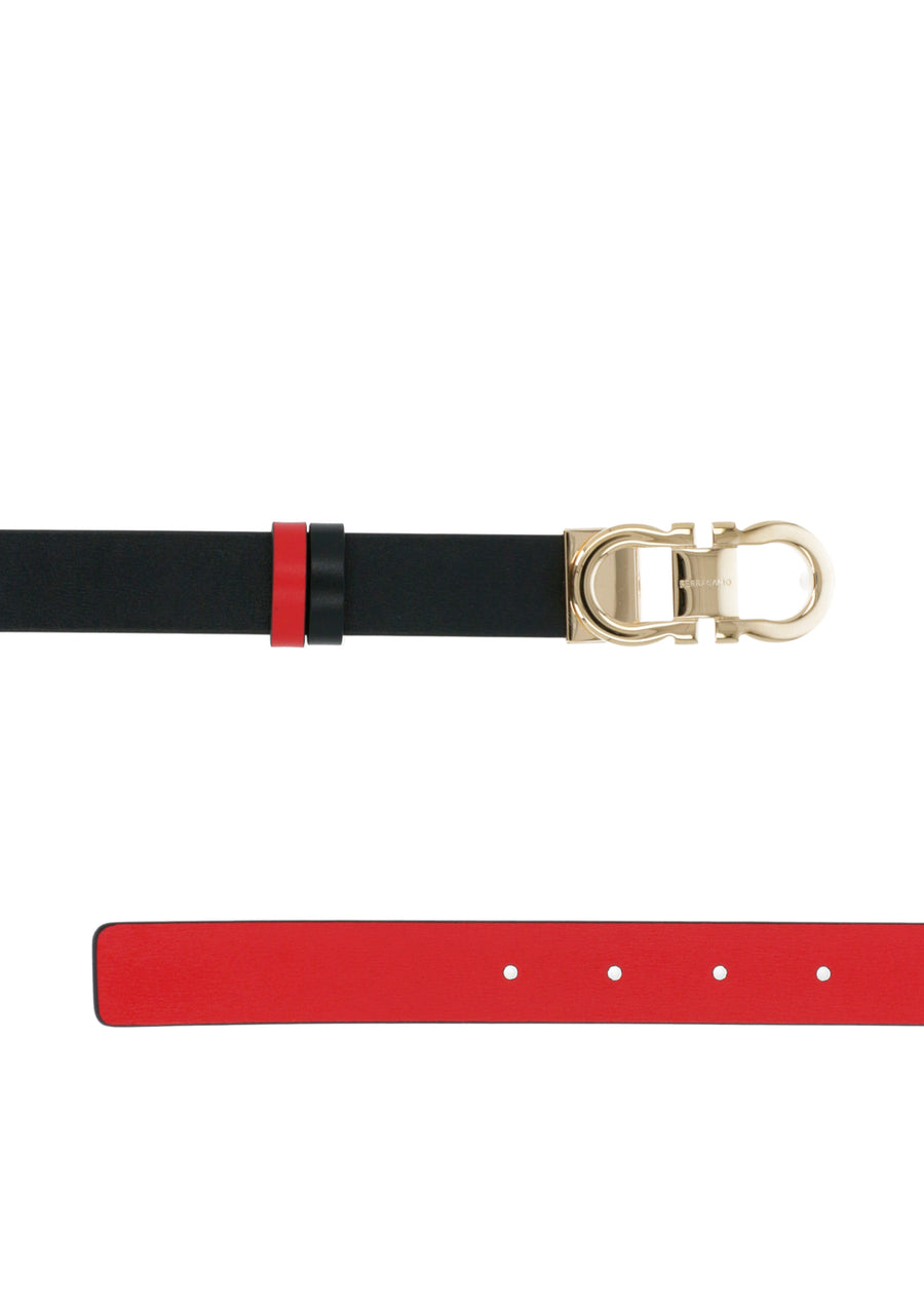 FERRAGAMO cinturón ajustable y reversible Gancini FRG-230294