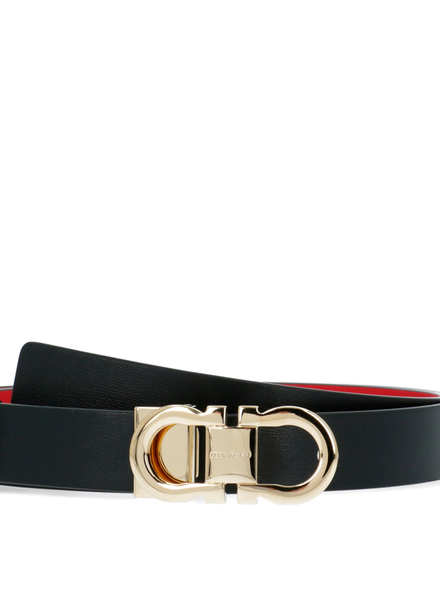 FERRAGAMO cinturón ajustable y reversible Gancini FRG-230294