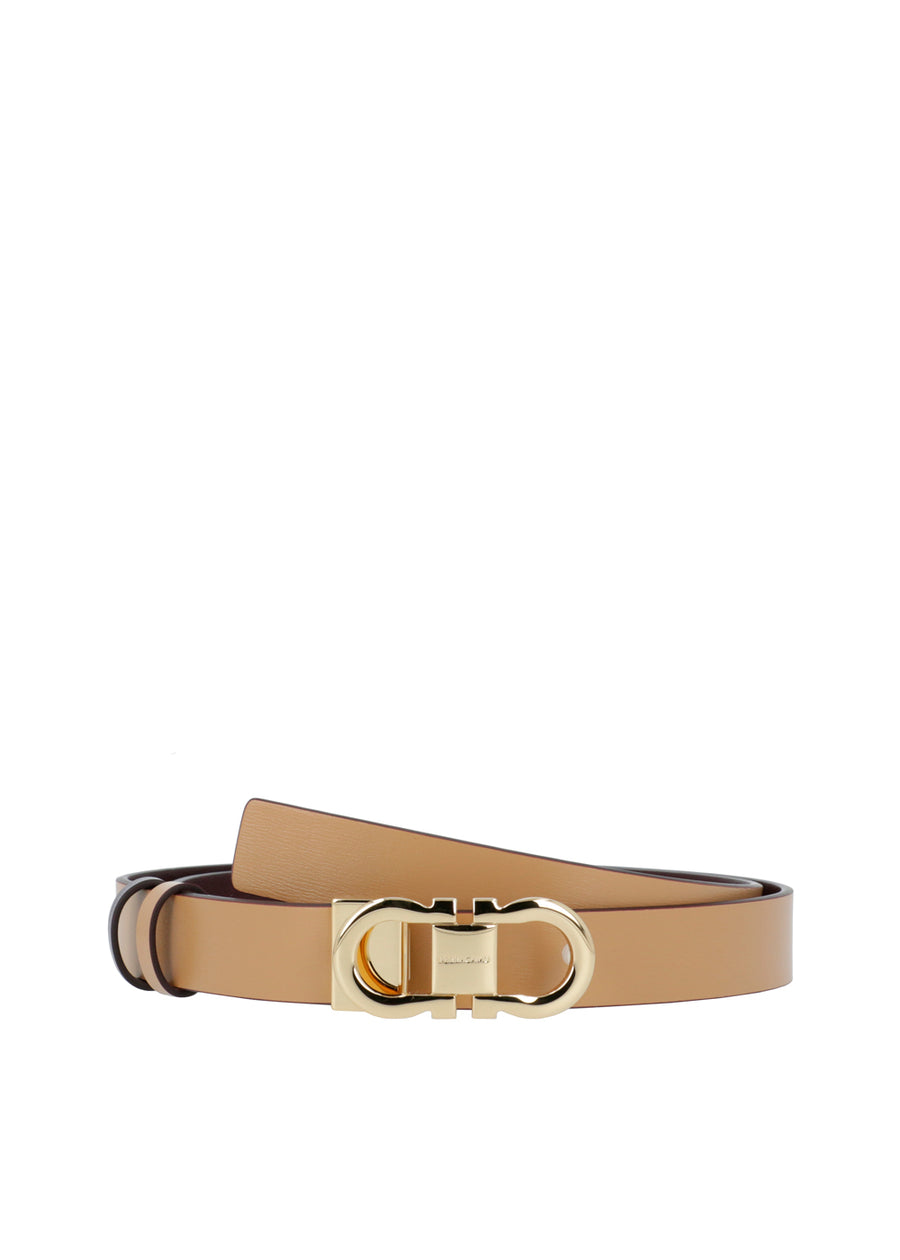 FERRAGAMO cinturón ajustable y reversible Gancini FRG-230294