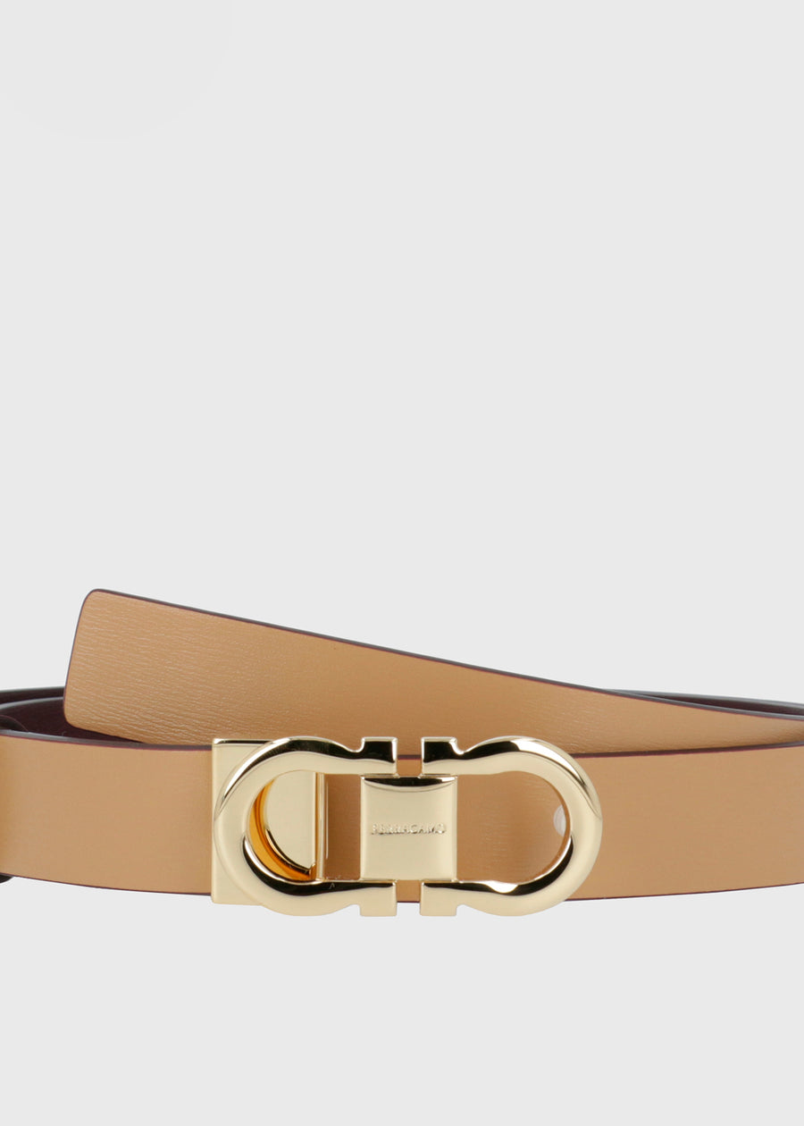 FERRAGAMO cinturón ajustable y reversible Gancini FRG-230294