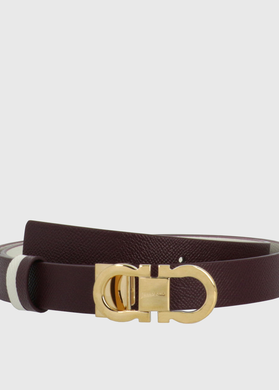 FERRAGAMO cinturón ajustable y reversible Gancini FRG-230294