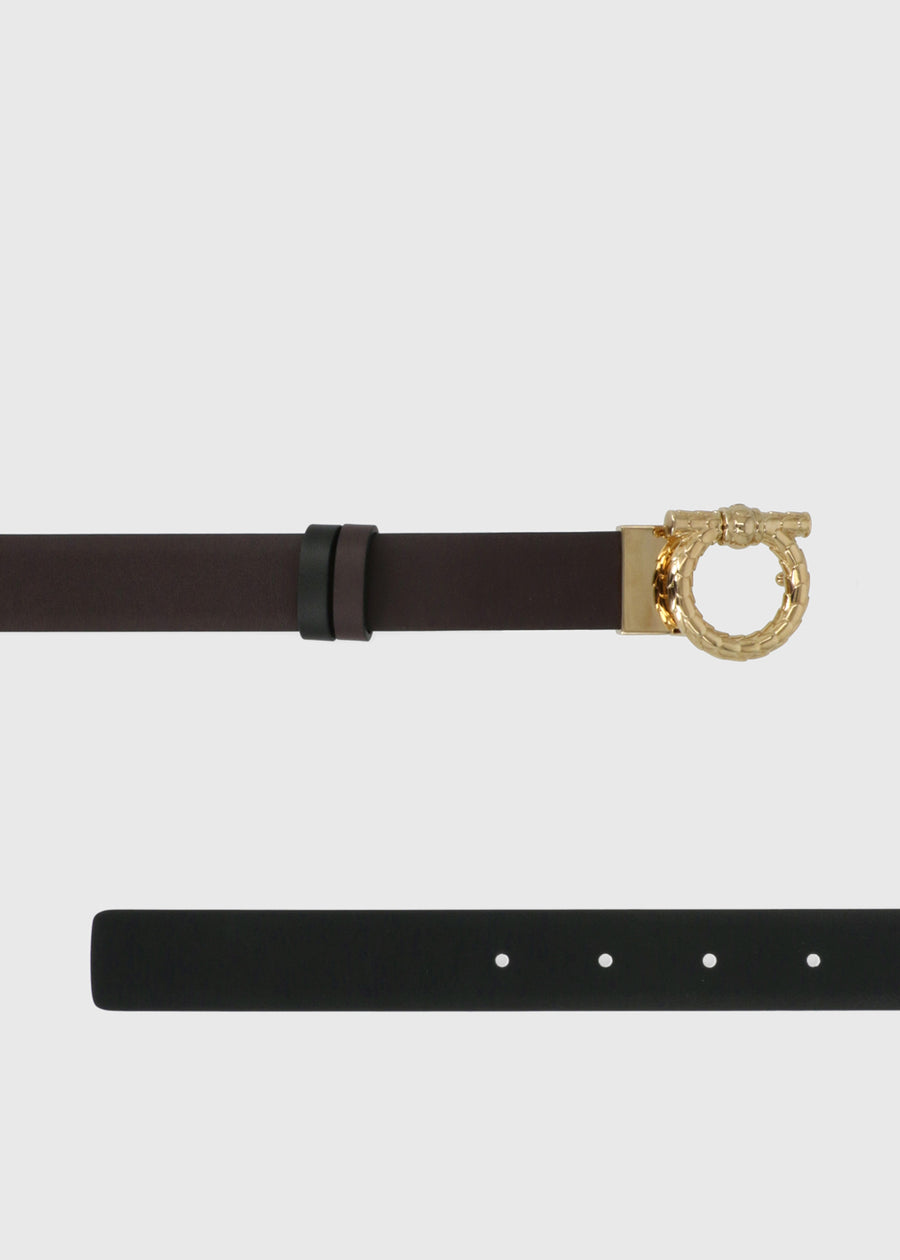 Ferragamo Cinturón reversible y ajustable Gancini FRG-230372