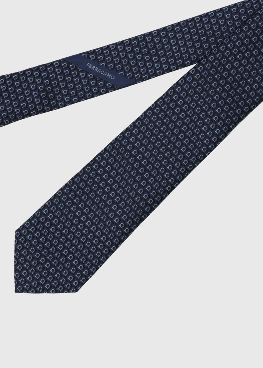 Ferragamo Corbata jacquard Gancini FRG-351225