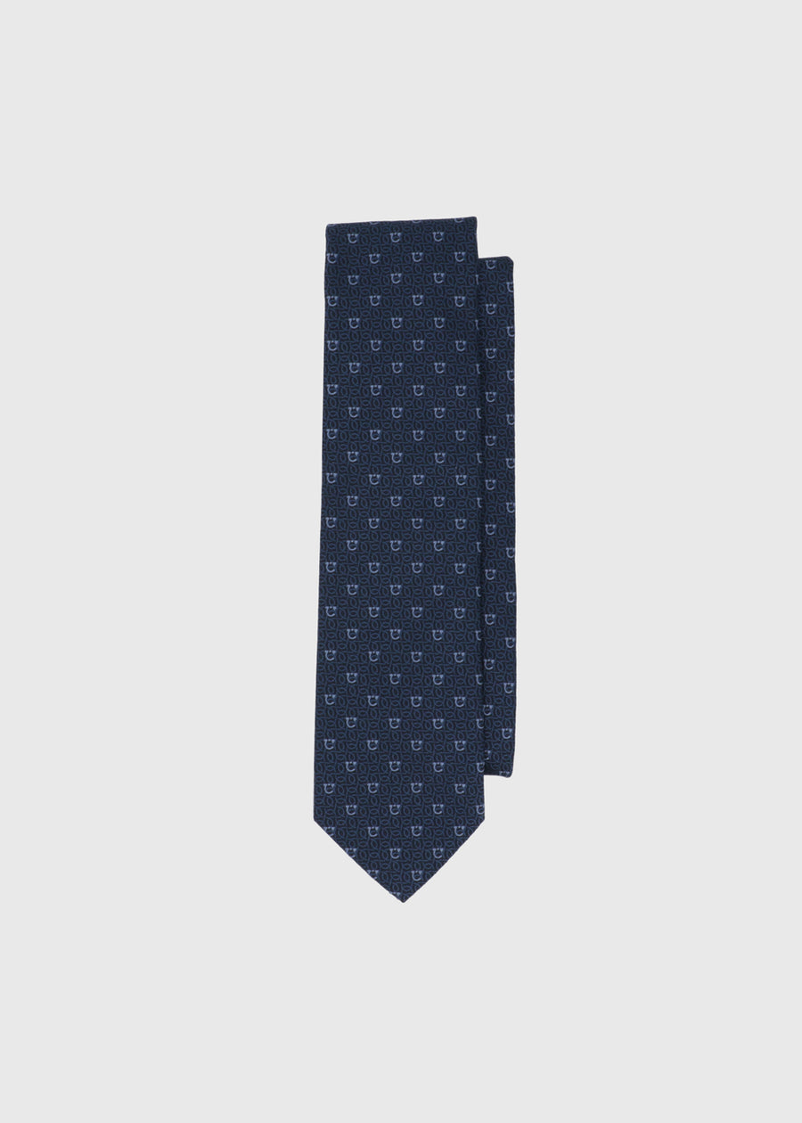Ferragamo Corbata estampada Gancini FRG-351227