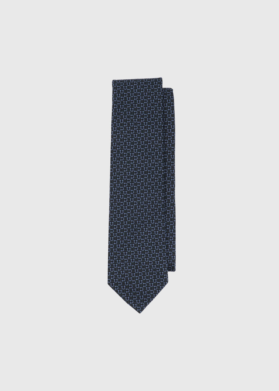 Ferragamo Corbata estampada Gancini FRG-351228