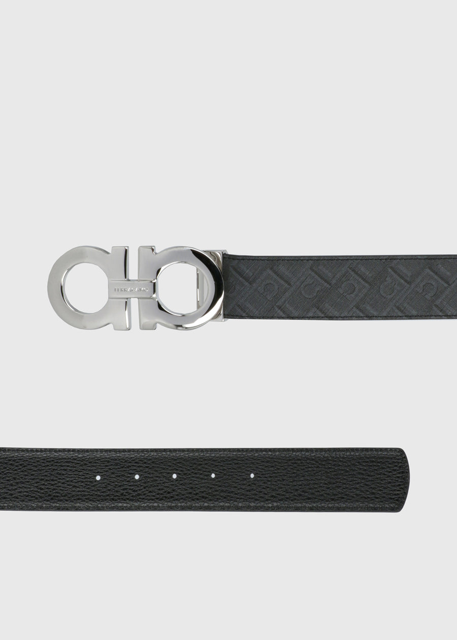 Ferragamo cinturón reversible con hebilla Gancini  FRG-670270