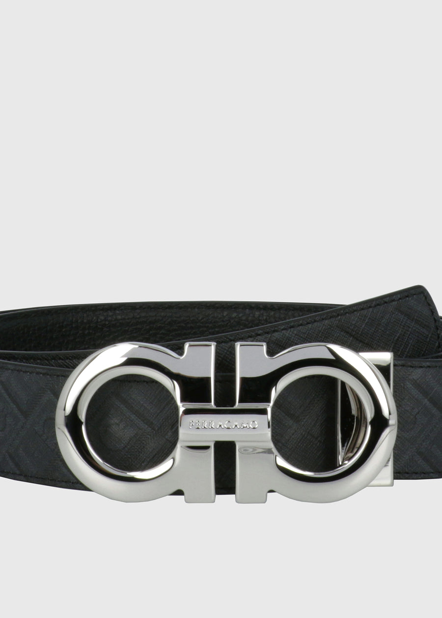 Ferragamo cinturón reversible con hebilla Gancini  FRG-670270