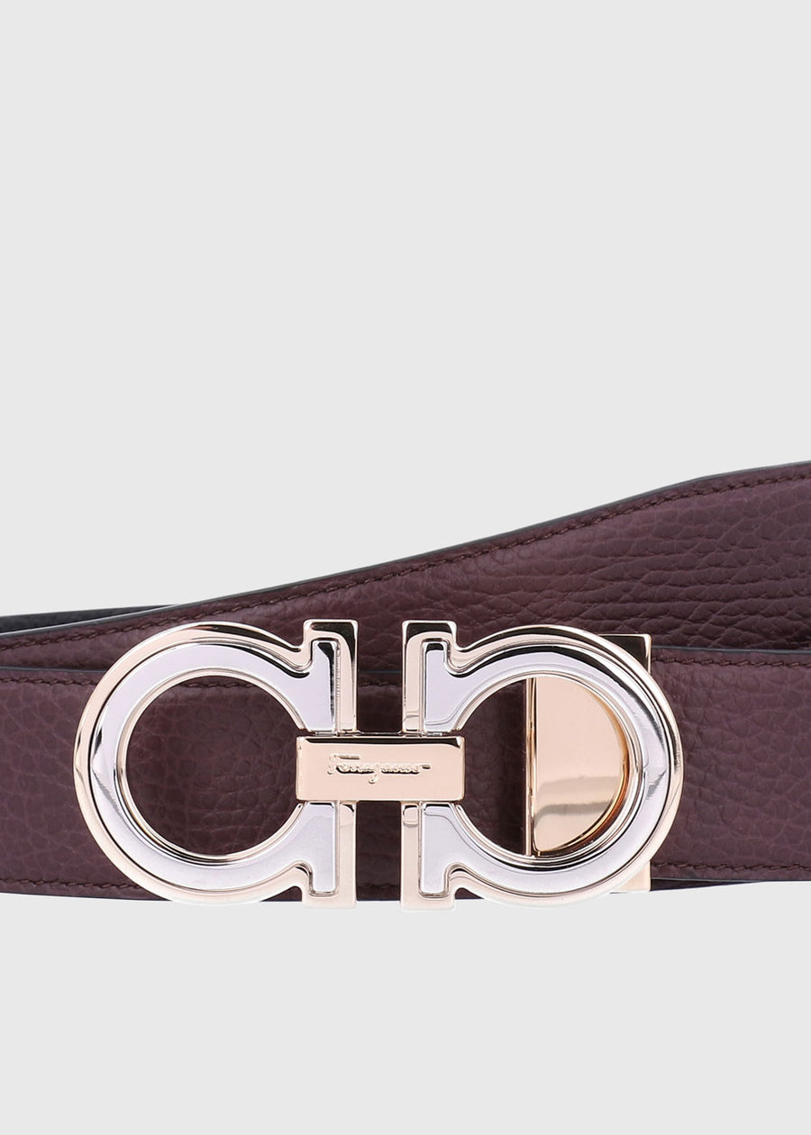 Ferragamo cinturón reversible Gancini FRG-67A254
