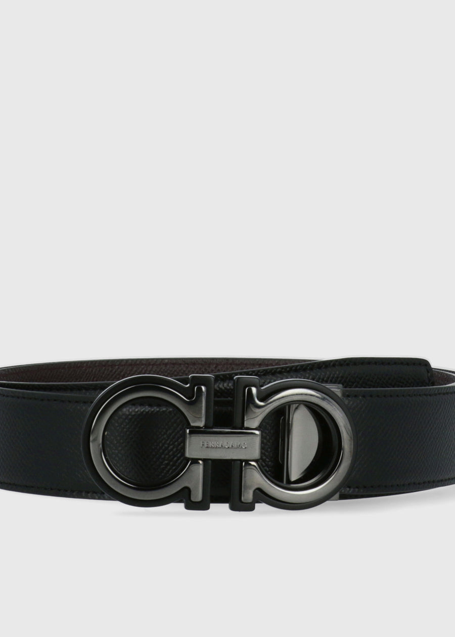 Ferragamo cinturón reversible Gancini FRG-67A254