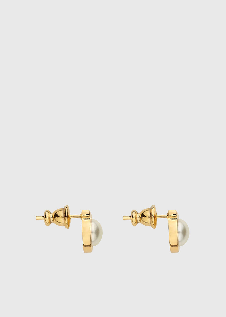 Ferragamo Aretes Gancini con perlas FRG-760121