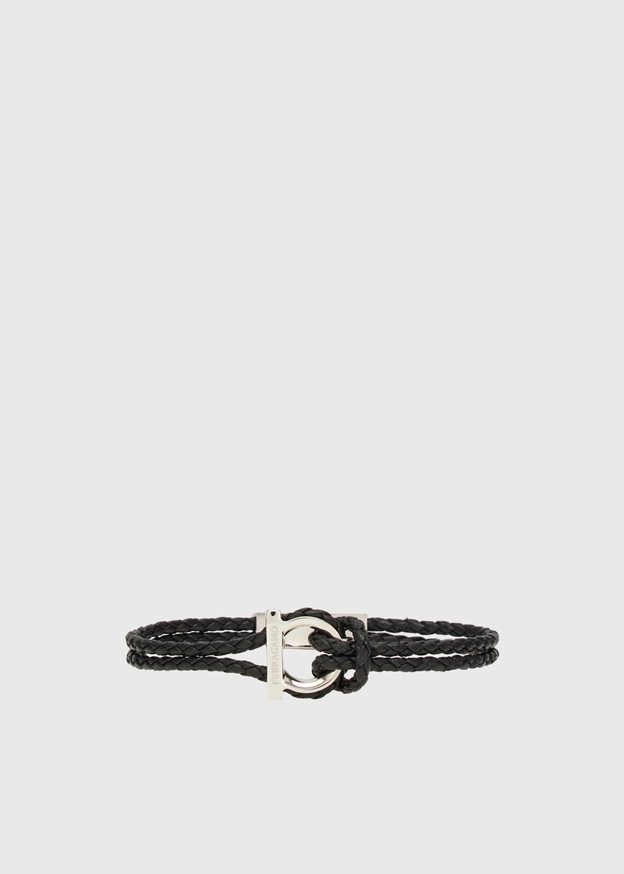 Salvatore Ferragamo pulsera de piel Gancini FRG-770141