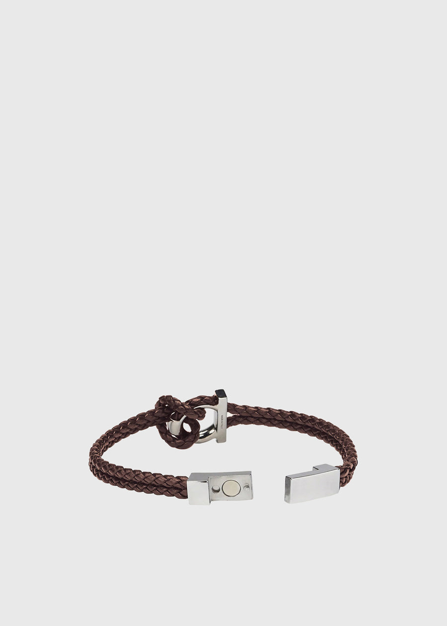 Salvatore Ferragamo pulsera de piel Gancini FRG-770141