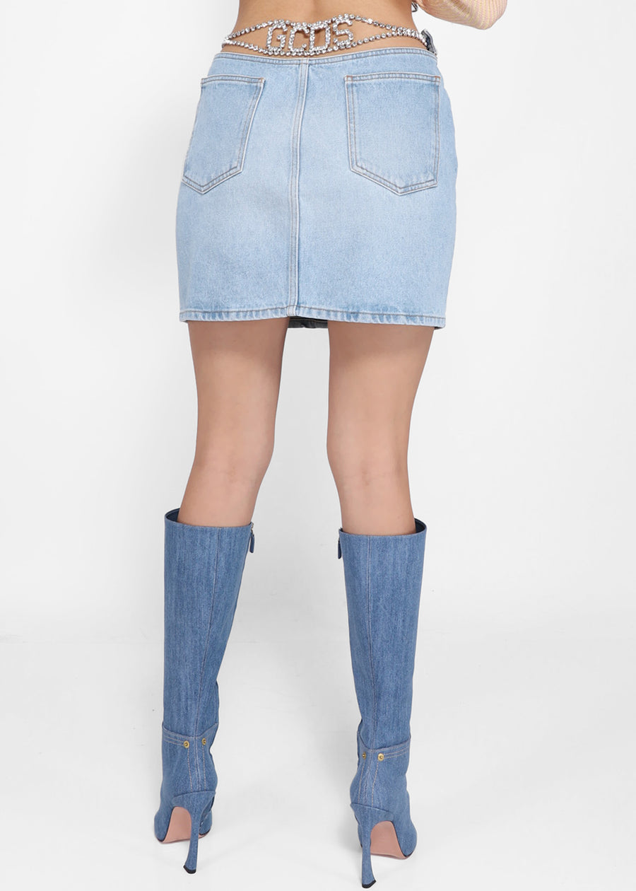 GCDS Falda denim GCD-W2302DA0