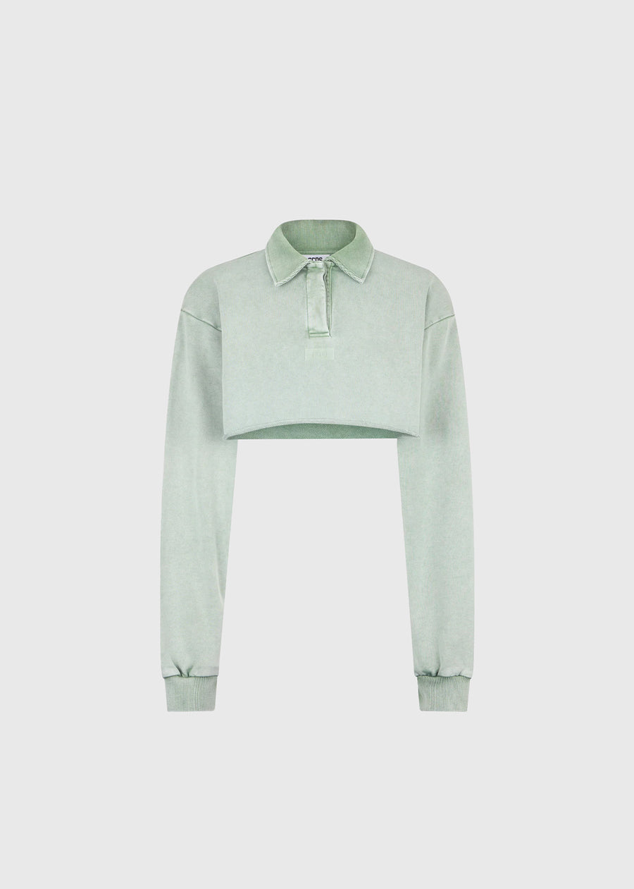 GCDS T-Shirt crop con cuello camisero GCD-W2500JH6