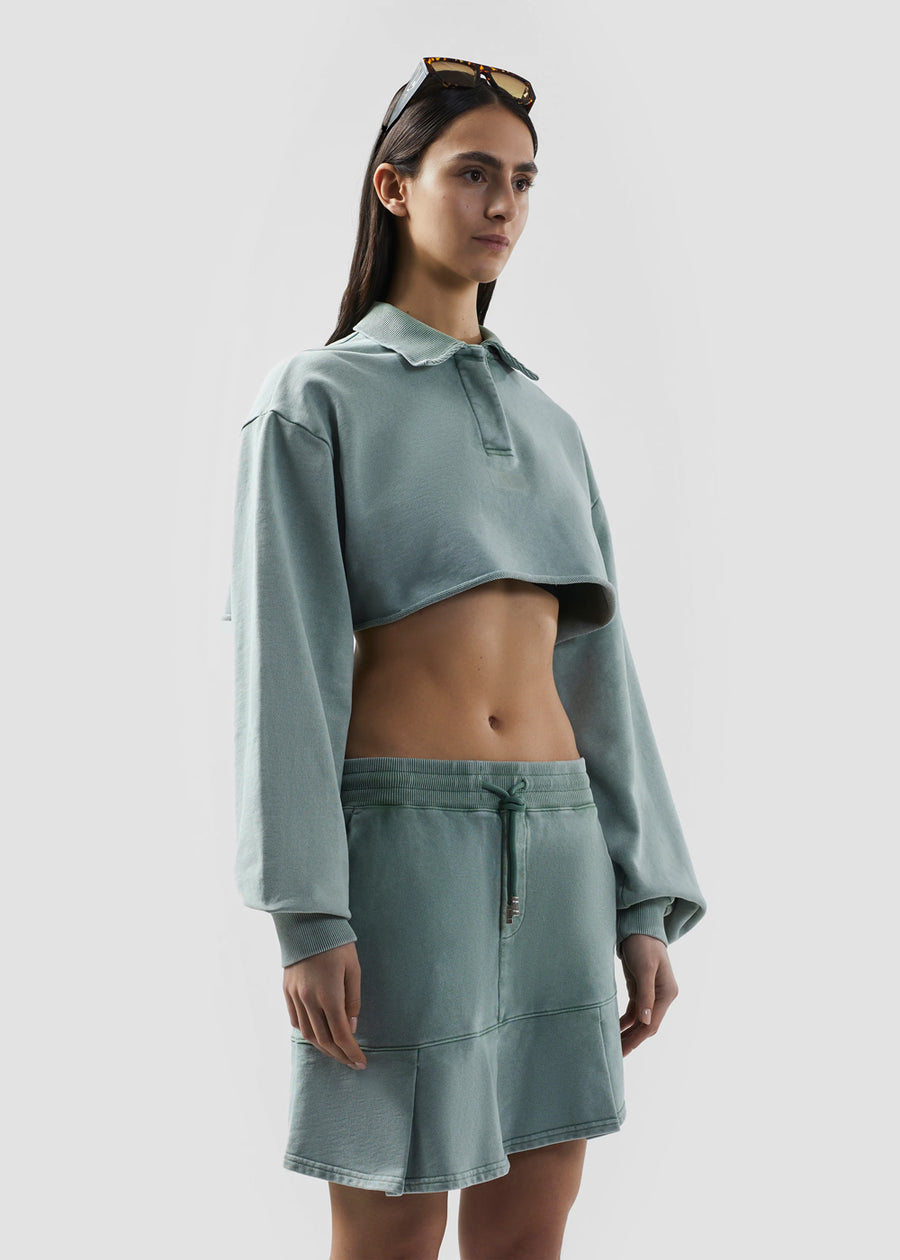 GCDS T-Shirt crop con cuello camisero GCD-W2500JH6