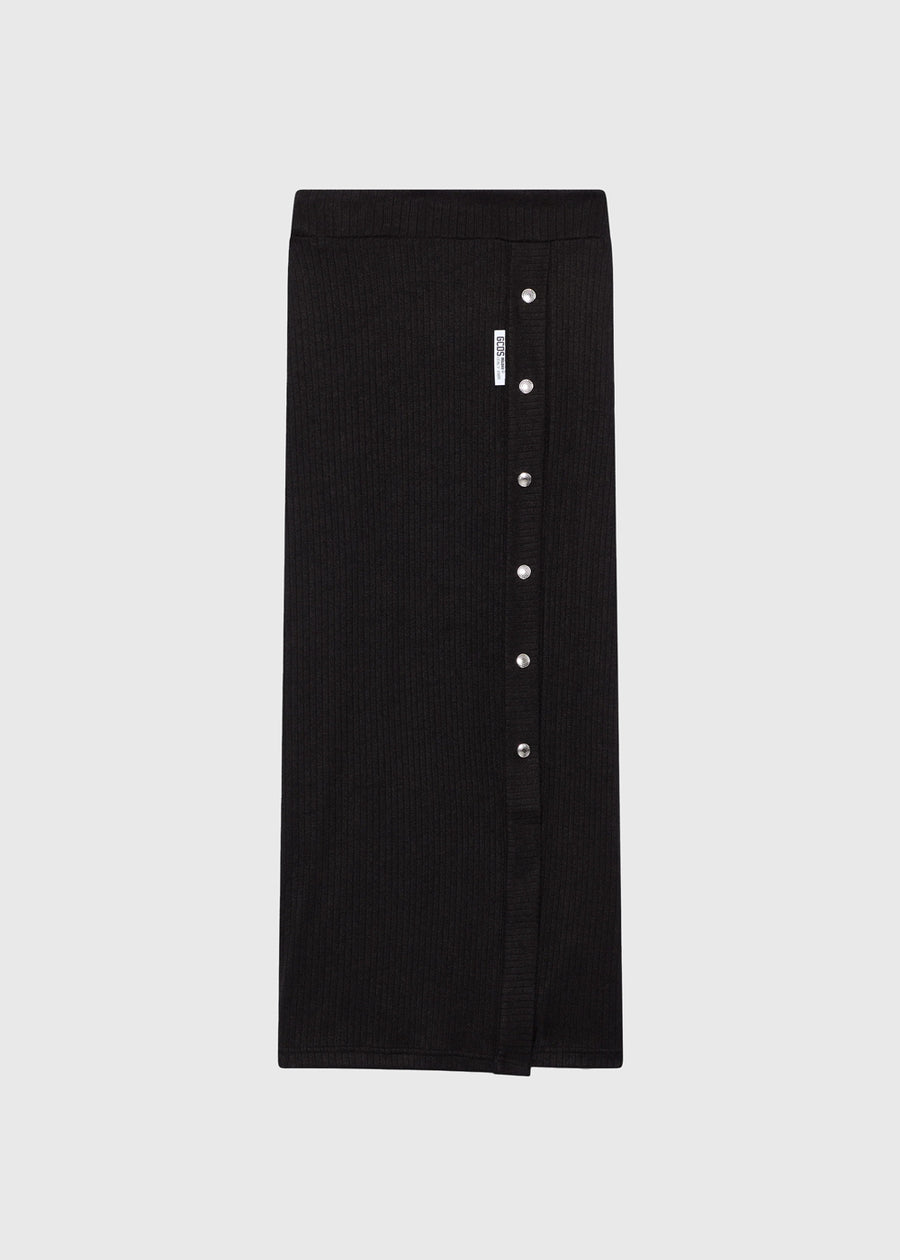 GCDS Falda midi punto acanalado GCD-W3200KJ5
