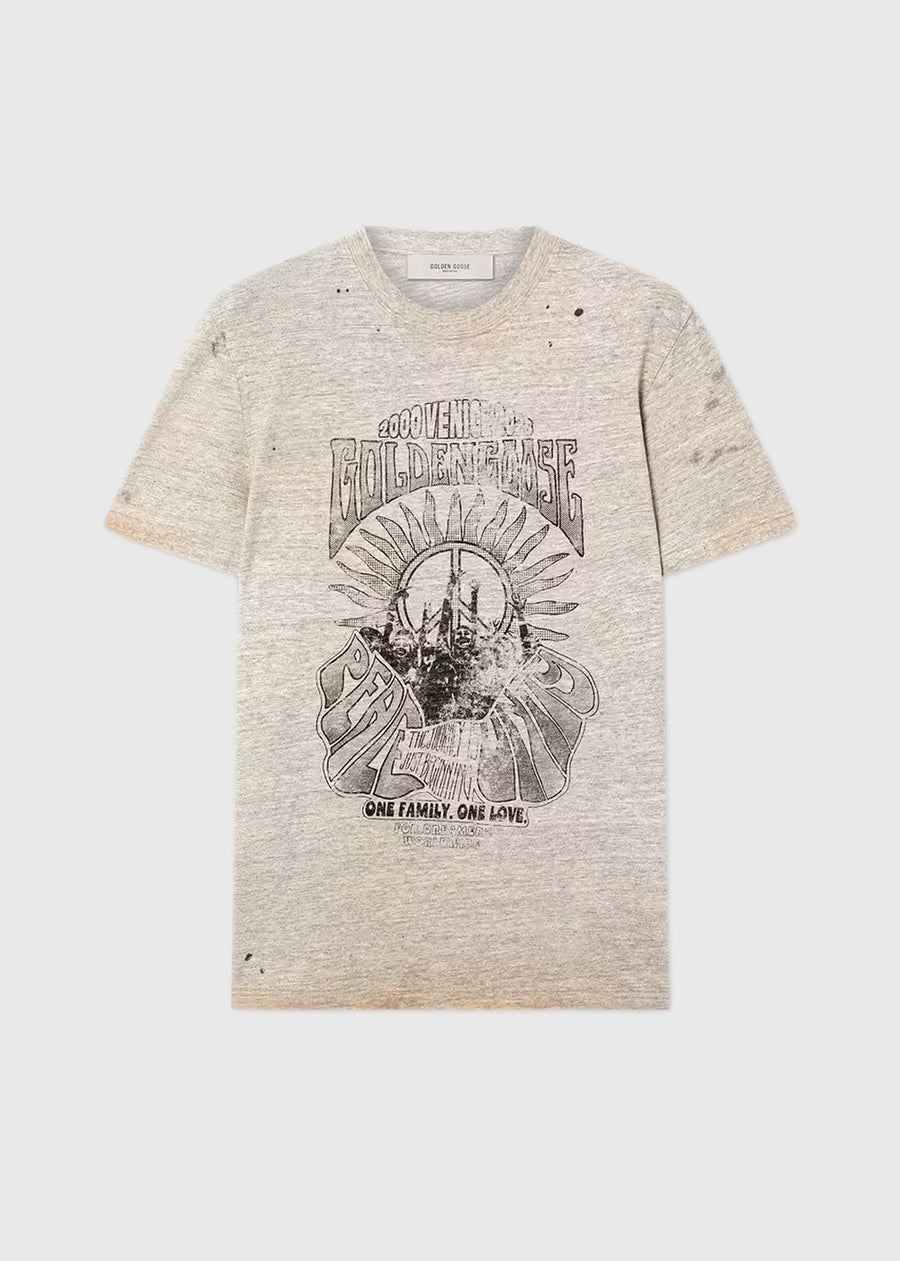 Golden Goose T-Shirt para hombre con estampado GLG-GMP01220