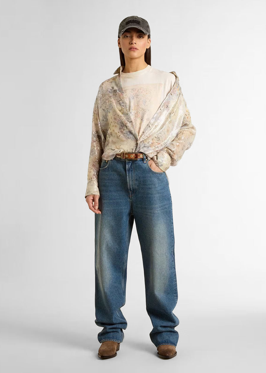 Golden Goose T-Shirt para mujer con estampado GLG-GWP01220