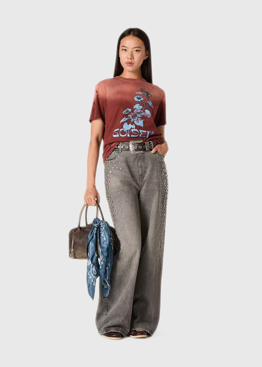 Golden Goose T-Shirt para mujer con estampado GLG-GWP01220