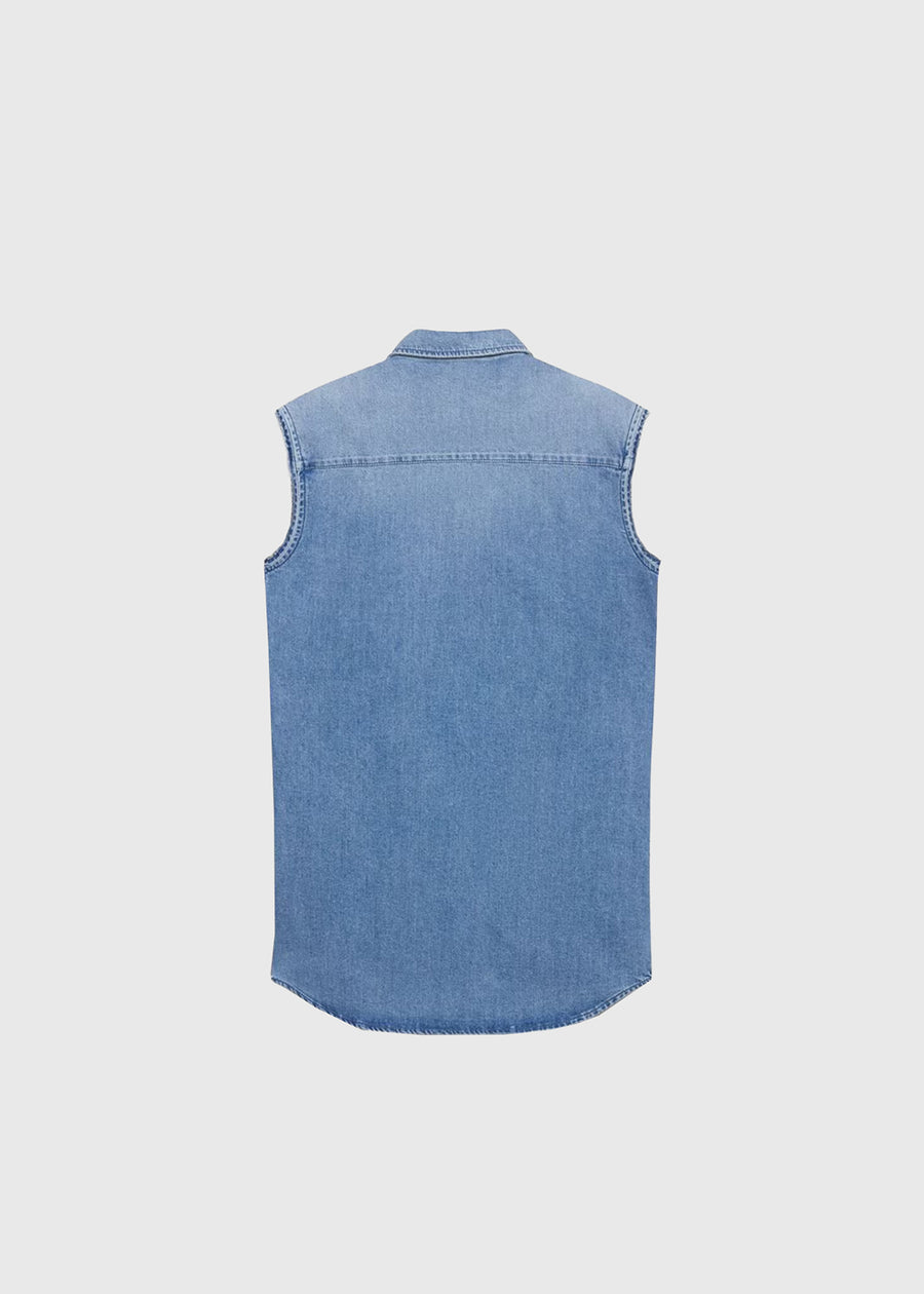 Golden Goose Camisa denim sin mangas GLG-P02216