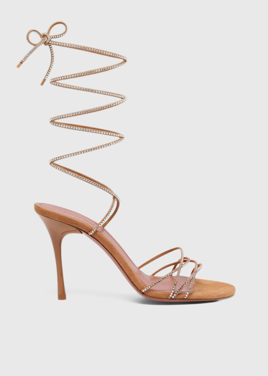AMINA MUADDI Sandalias Lori Crystal lace up 95 MMD-LOCRLA95