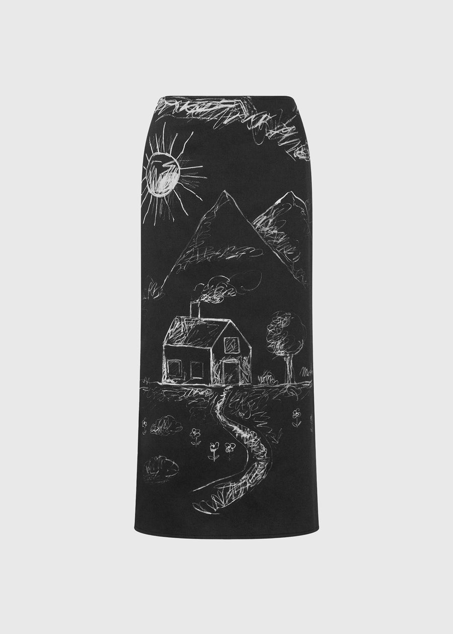 Moschino Falda Midi Satín MSC-J0131