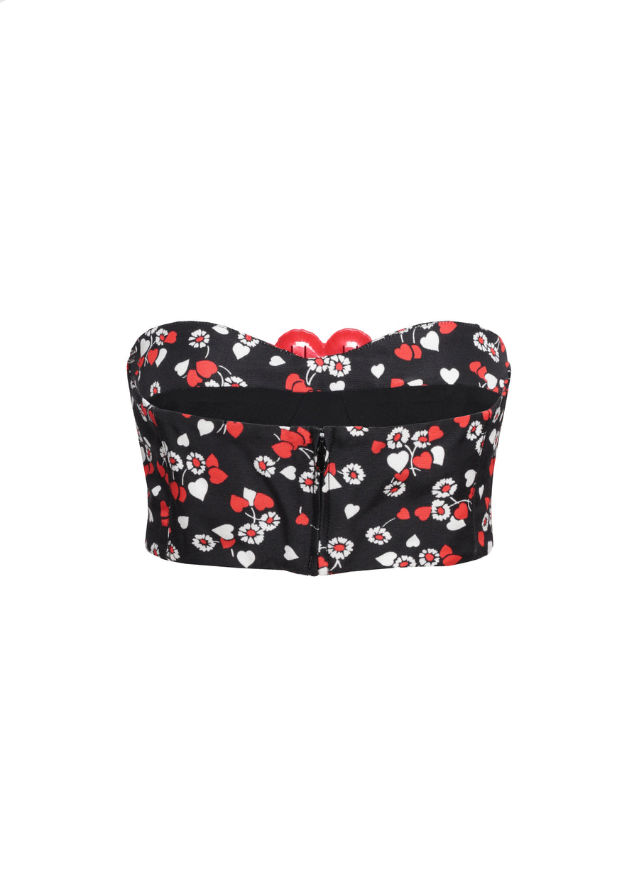 Moschino Crop top Inflable Heart MSC-J1404