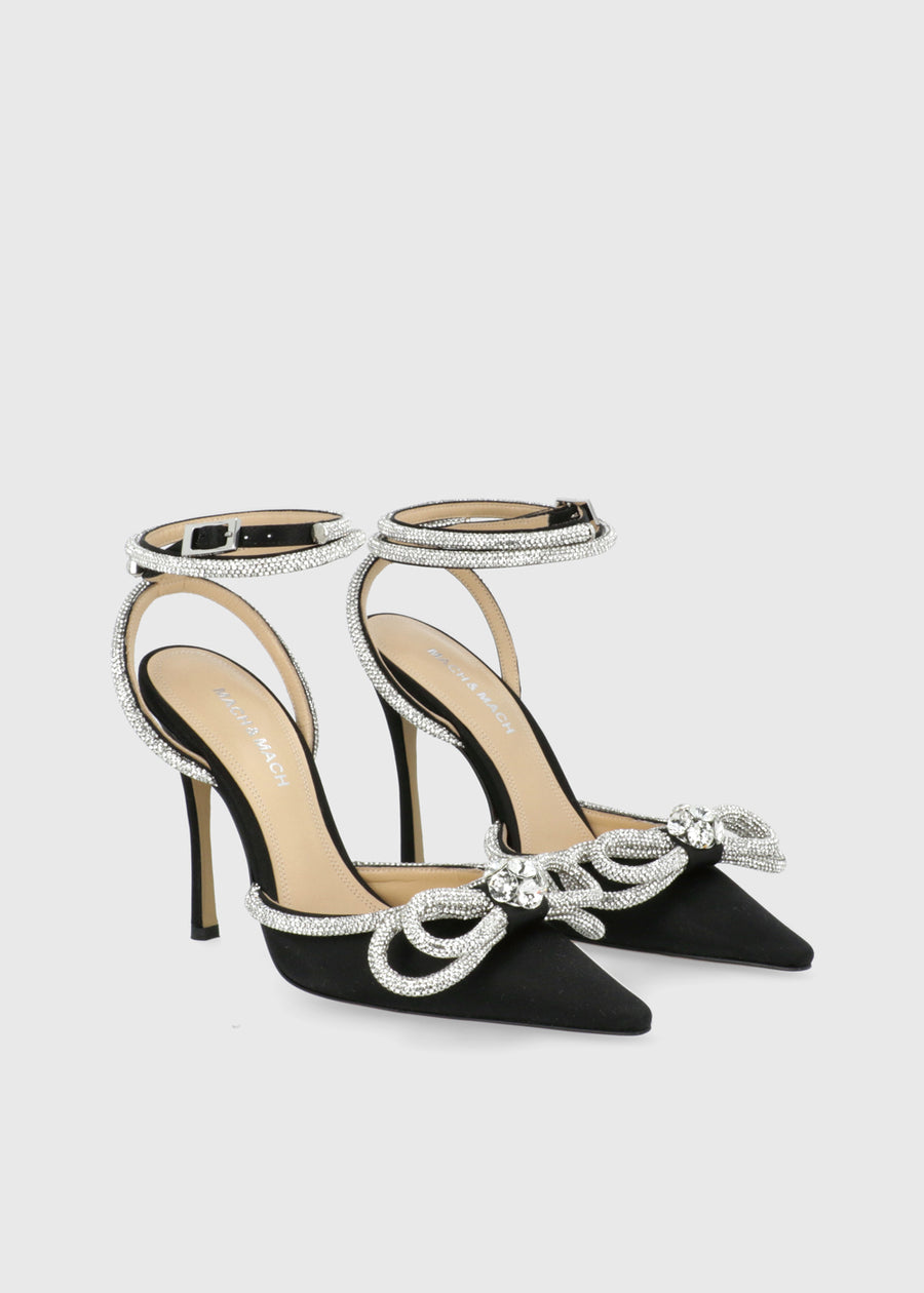 Mach & Mach Zapatillas Double Bow Crystal MYM-S0235