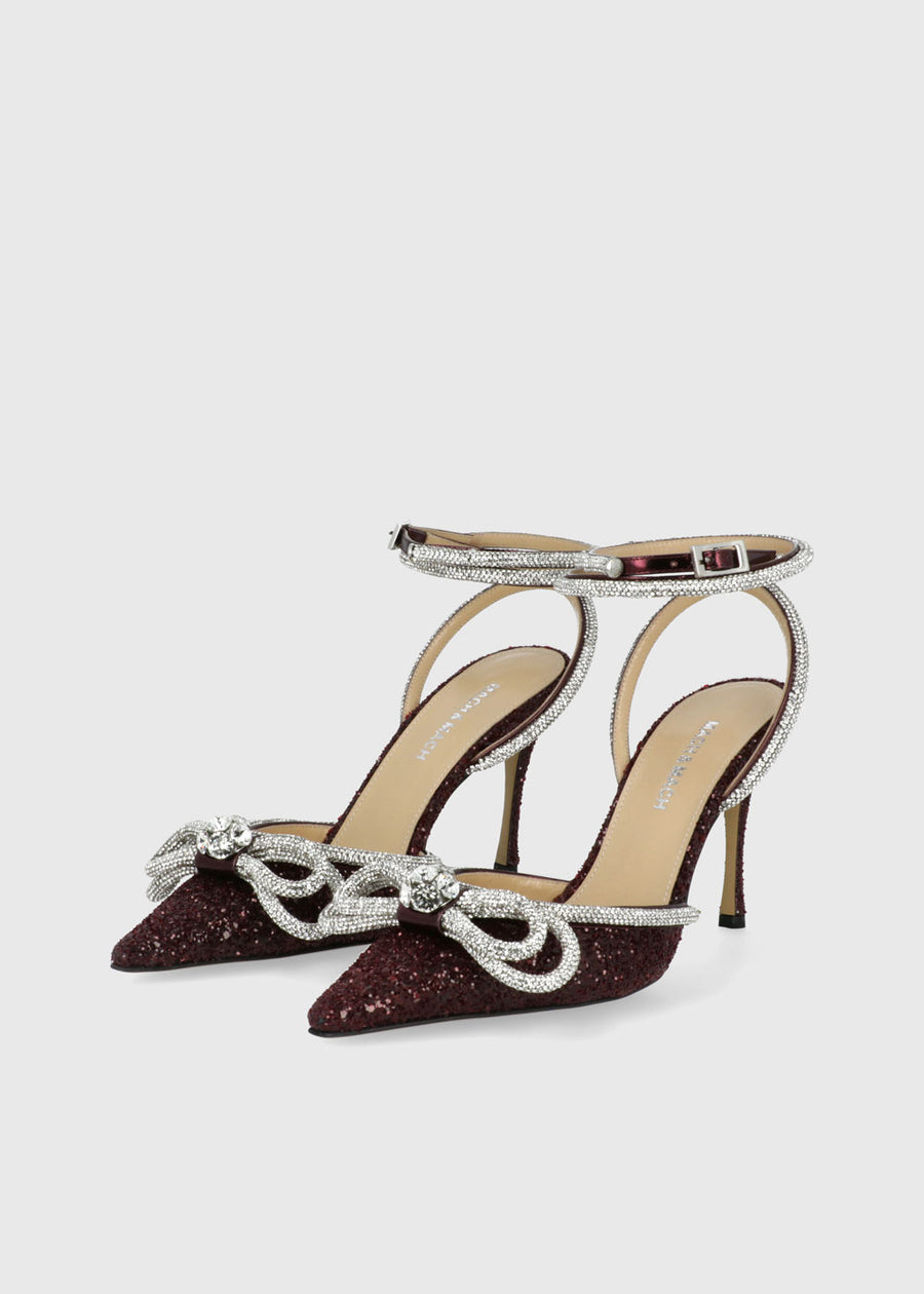 Mach & Mach Zapatillas Double Bow Crystal MYM-S0353