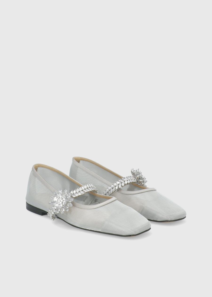 Mach & Mach Ballerinas Lotus Flower Jewelled MYM-S0913
