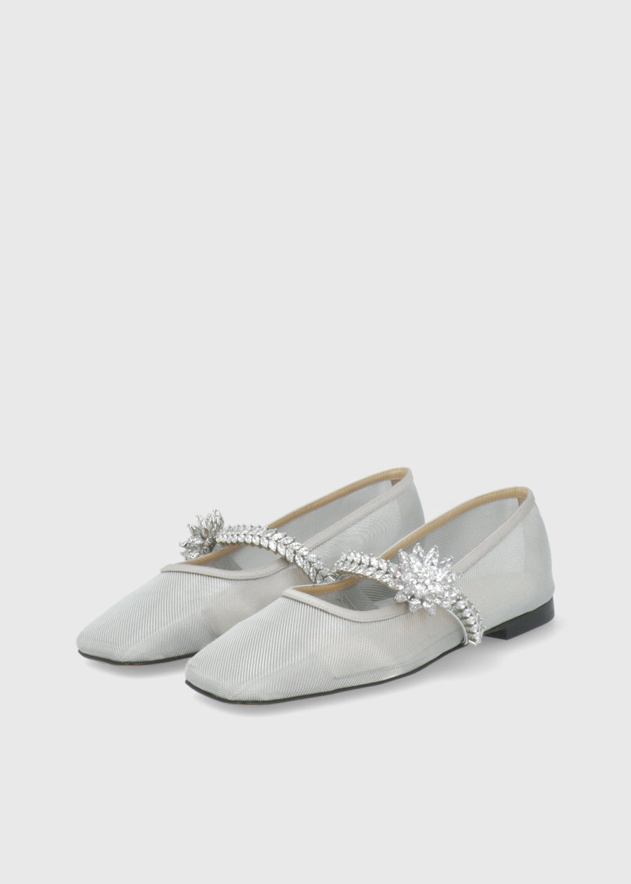 Mach & Mach Ballerinas Lotus Flower Jewelled MYM-S0913