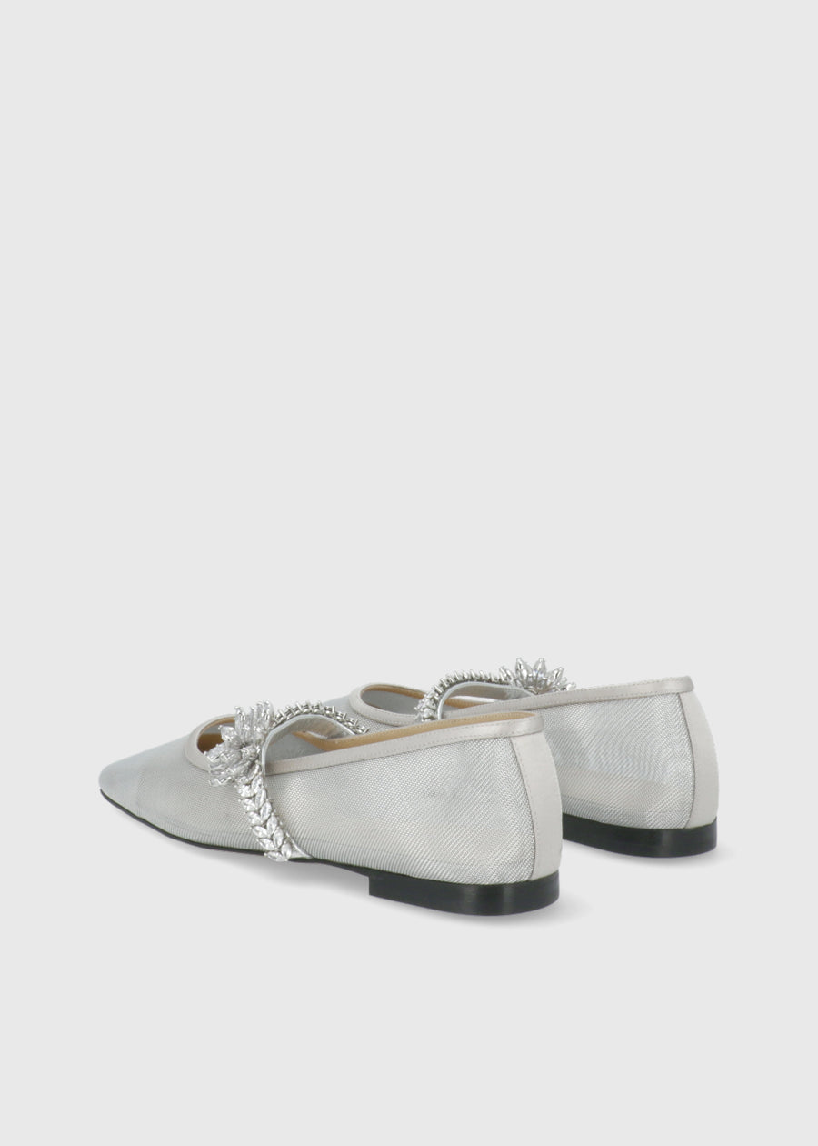 Mach & Mach Ballerinas Lotus Flower Jewelled MYM-S0913
