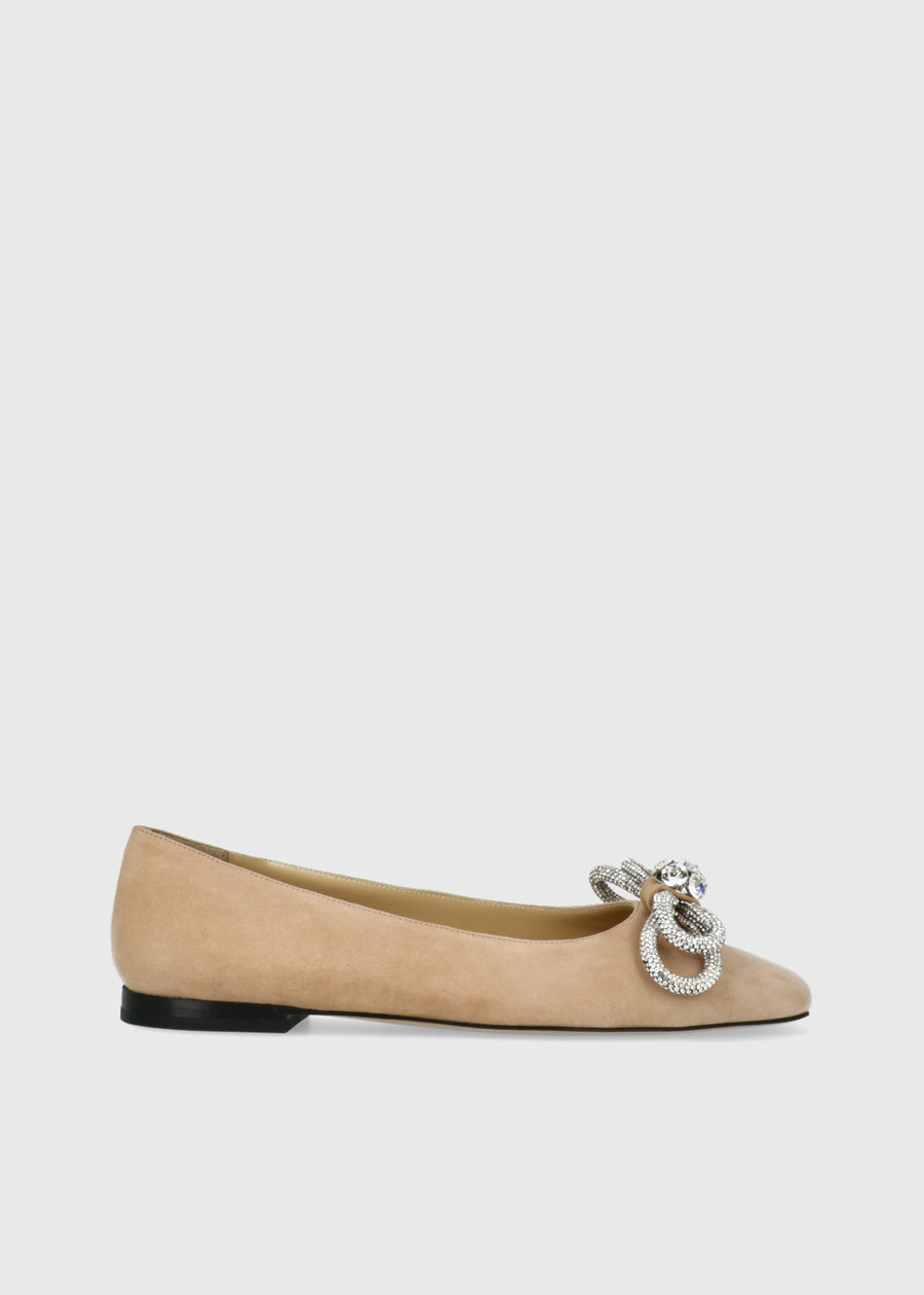 MACH & MACH Flats Double Bow Satin Flats MYM-S0945