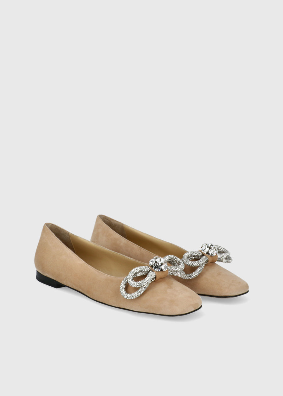 MACH & MACH Flats Double Bow Satin Flats MYM-S0945
