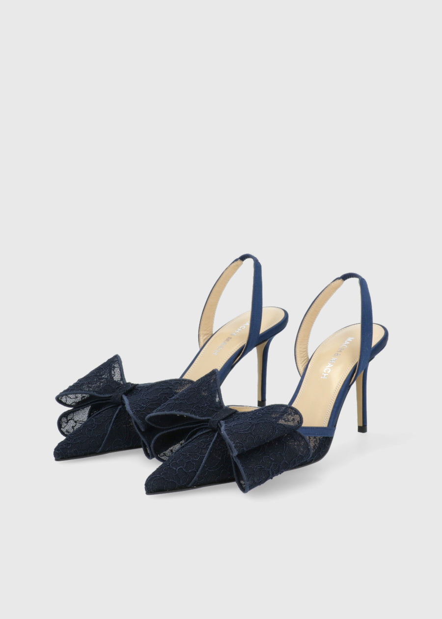 Mach & Mach Slingbacks Lace Bow MYM-S1055