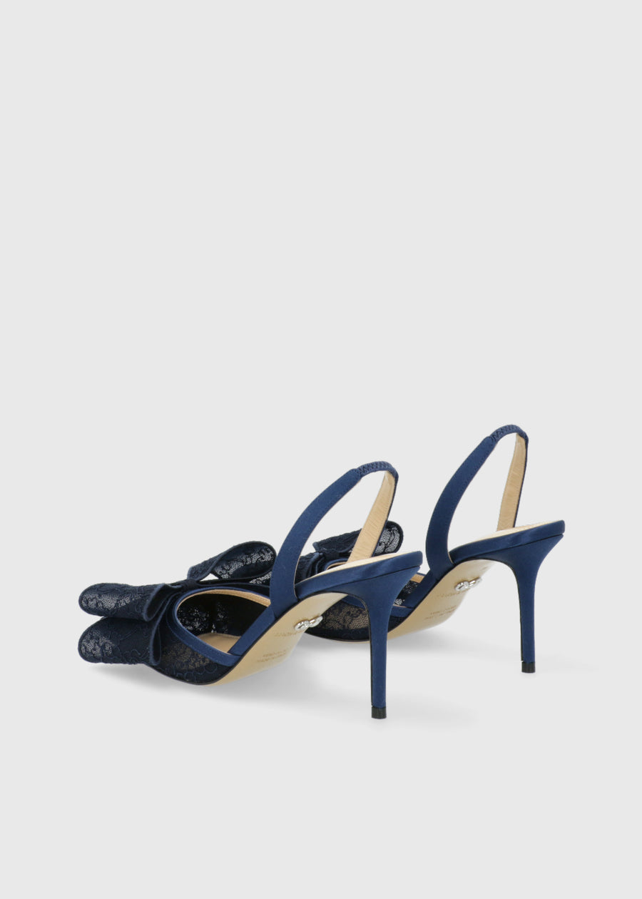 Mach & Mach Slingbacks Lace Bow MYM-S1055