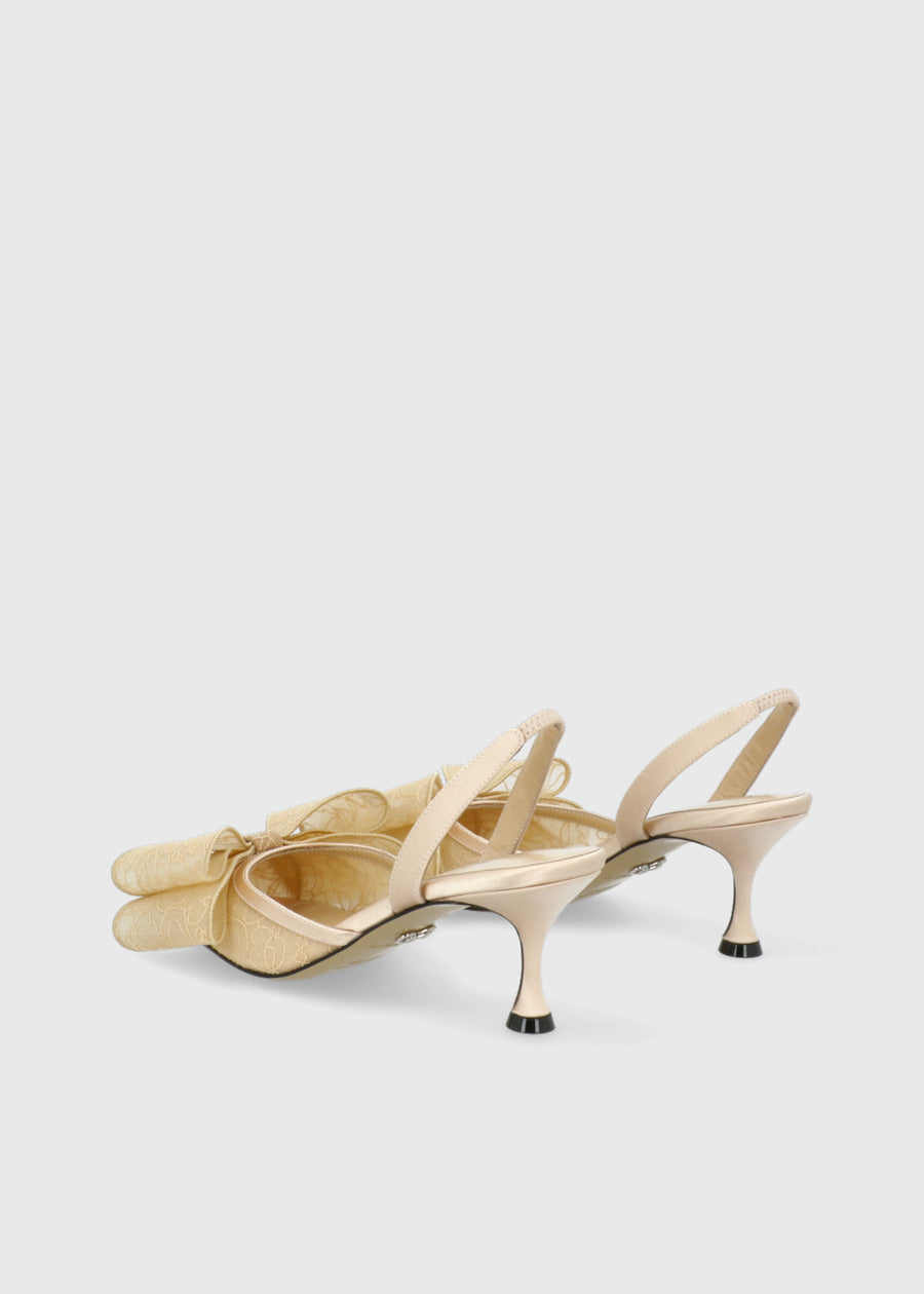 Mach & Mach Slingbacks Lace Bow MYM-S1057