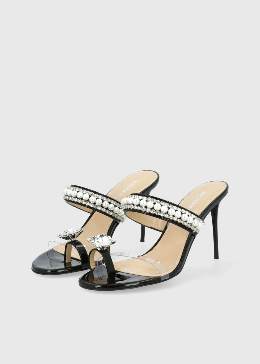 Mach & Mach Mules Diamond Of Elizabeth Ring Toe MYM-S1110