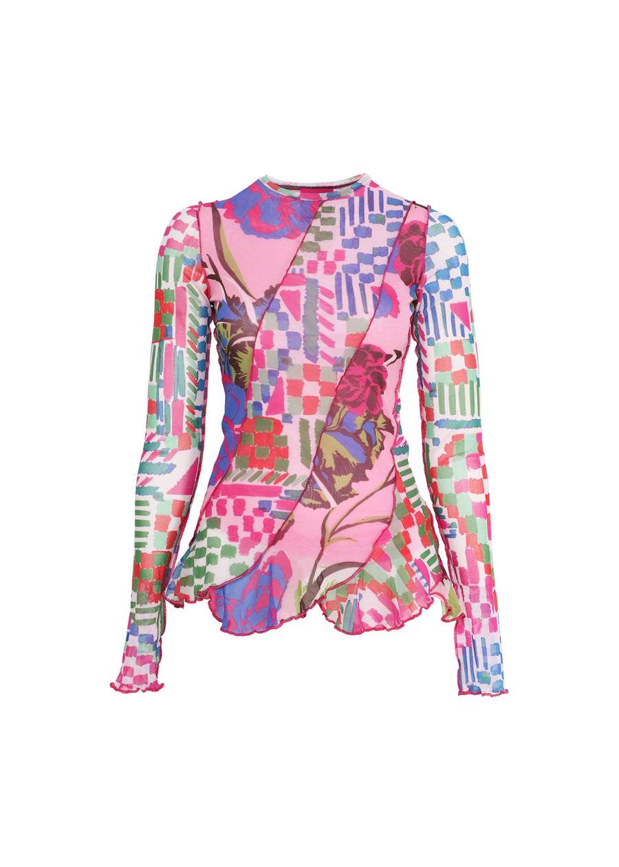 PRABAL GURUNG Top de mesh PBG-B10E2F2