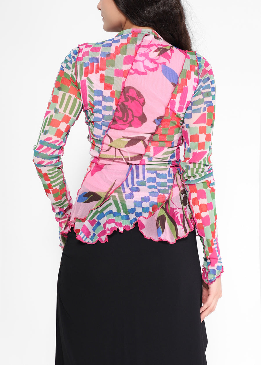 PRABAL GURUNG Top de mesh PBG-B10E2F2