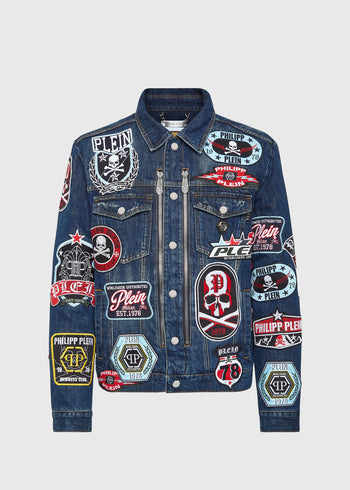 Philipp Plein Chamarra con parches PLP-MDB0649