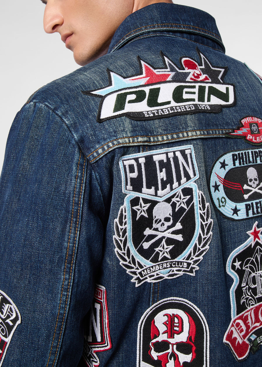Philipp Plein Chamarra con parches PLP-MDB0649