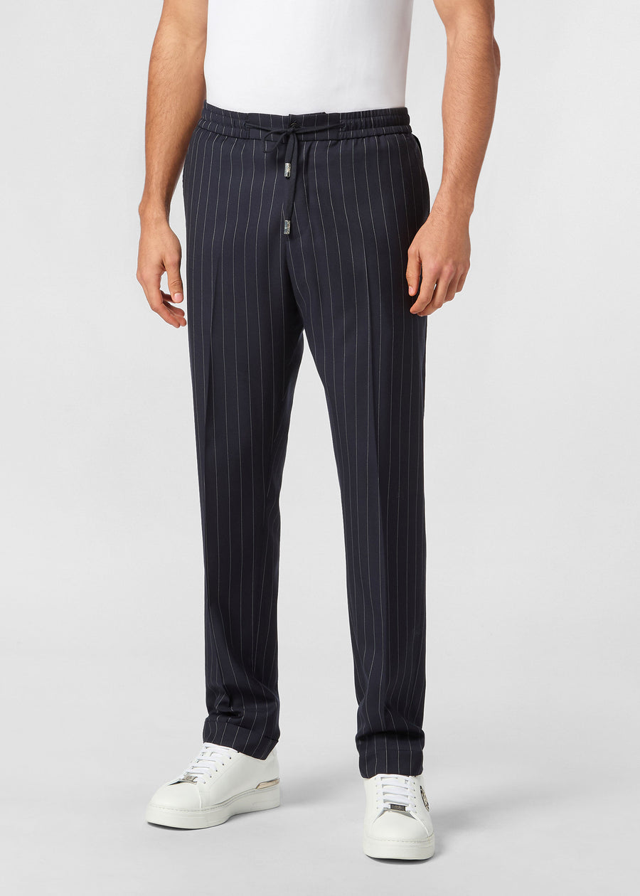 Philipp Plein Pantalon Pinstripe Jogging Trousers PLP-MRT1489
