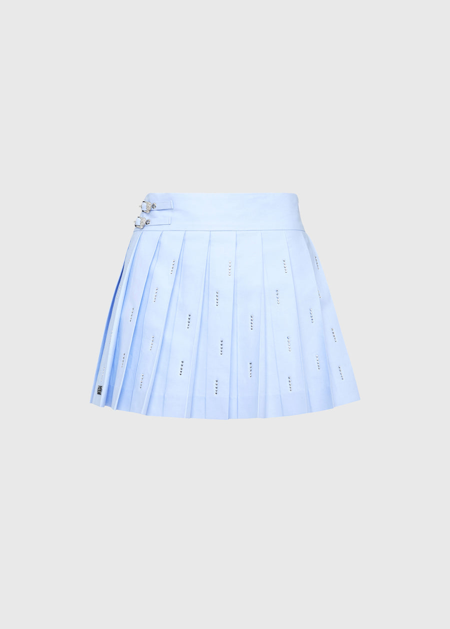 Philipp Plein Minifalda plisada con calavera PLP-WRV0608