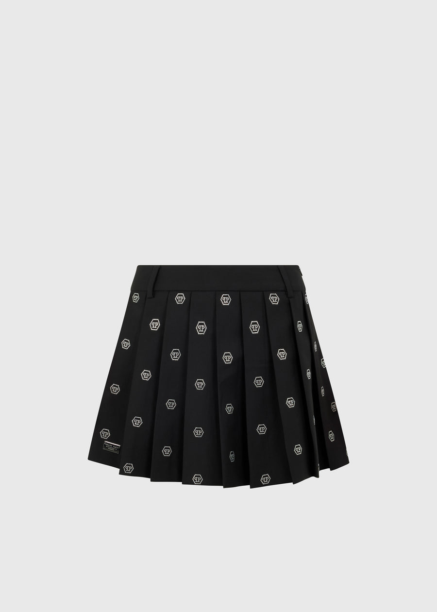 Philipp Plein Falda tableada monograma PLP-WRV0665