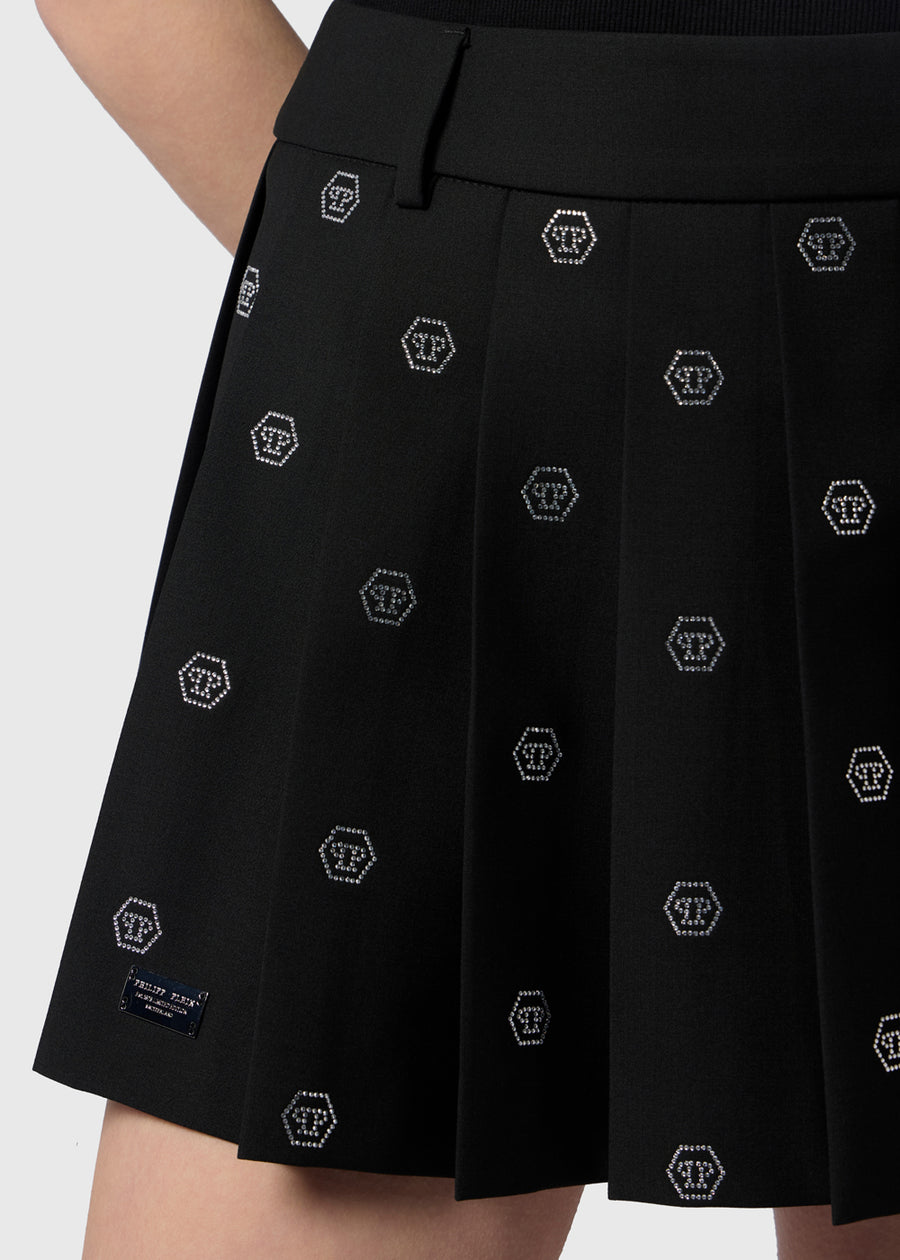 Philipp Plein Falda tableada monograma PLP-WRV0665